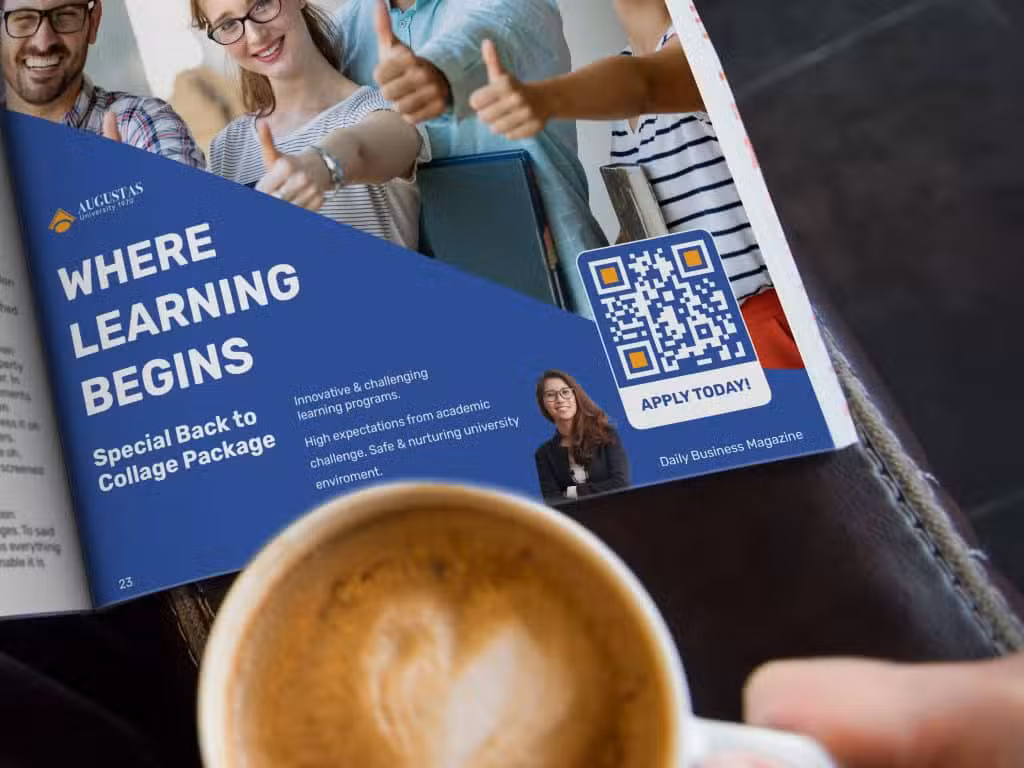 QR-Codes auf Zeitungen oder Magazinen