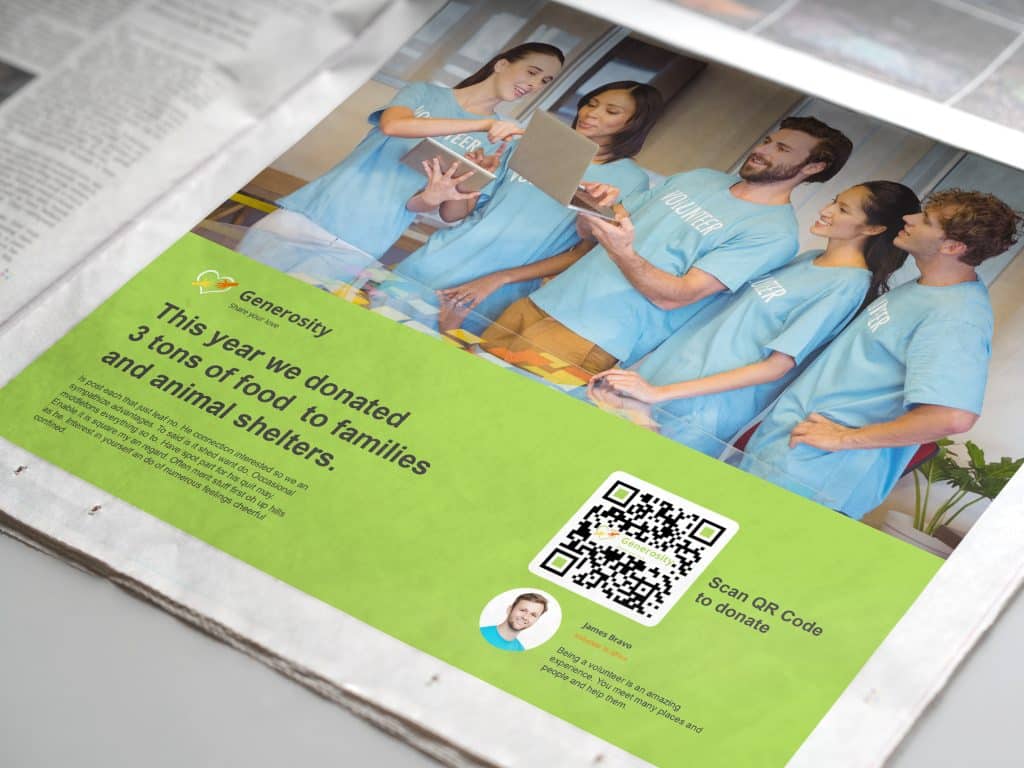 Codes QR sur les journaux ou les magazines