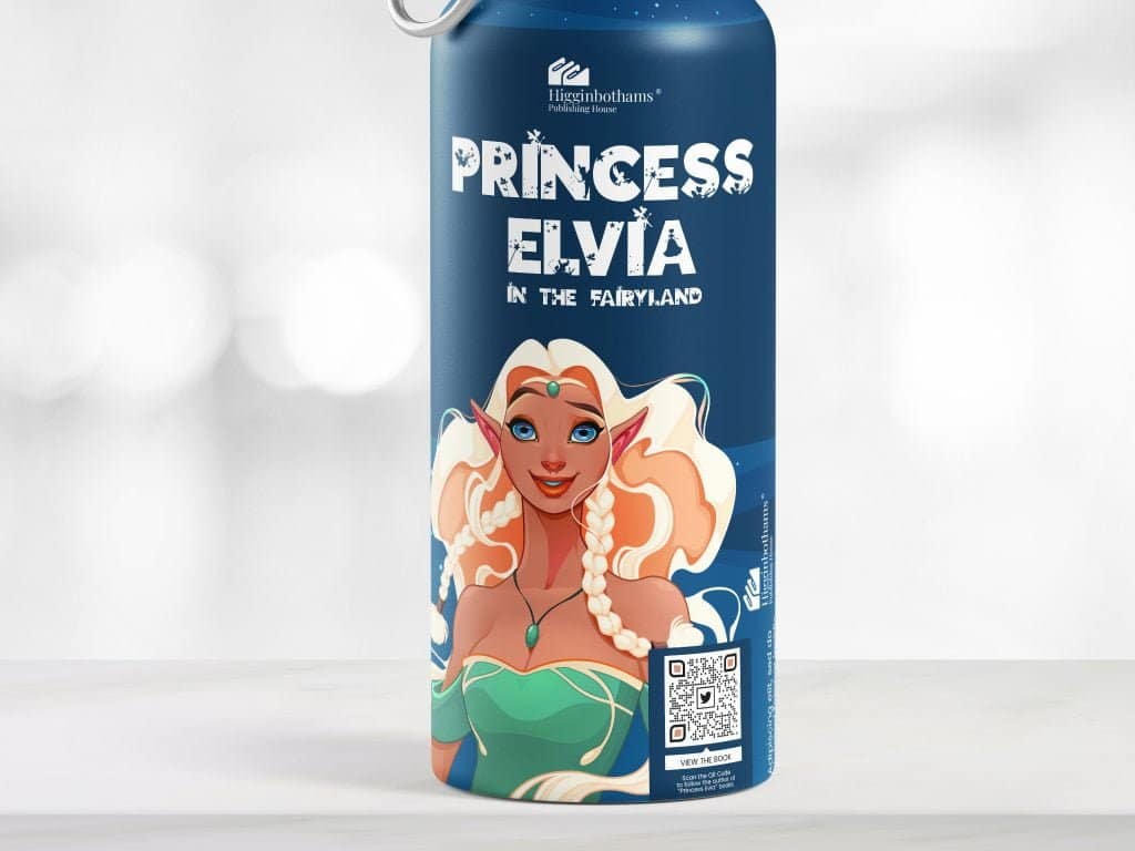 a qr code on a can of princess elvia drink