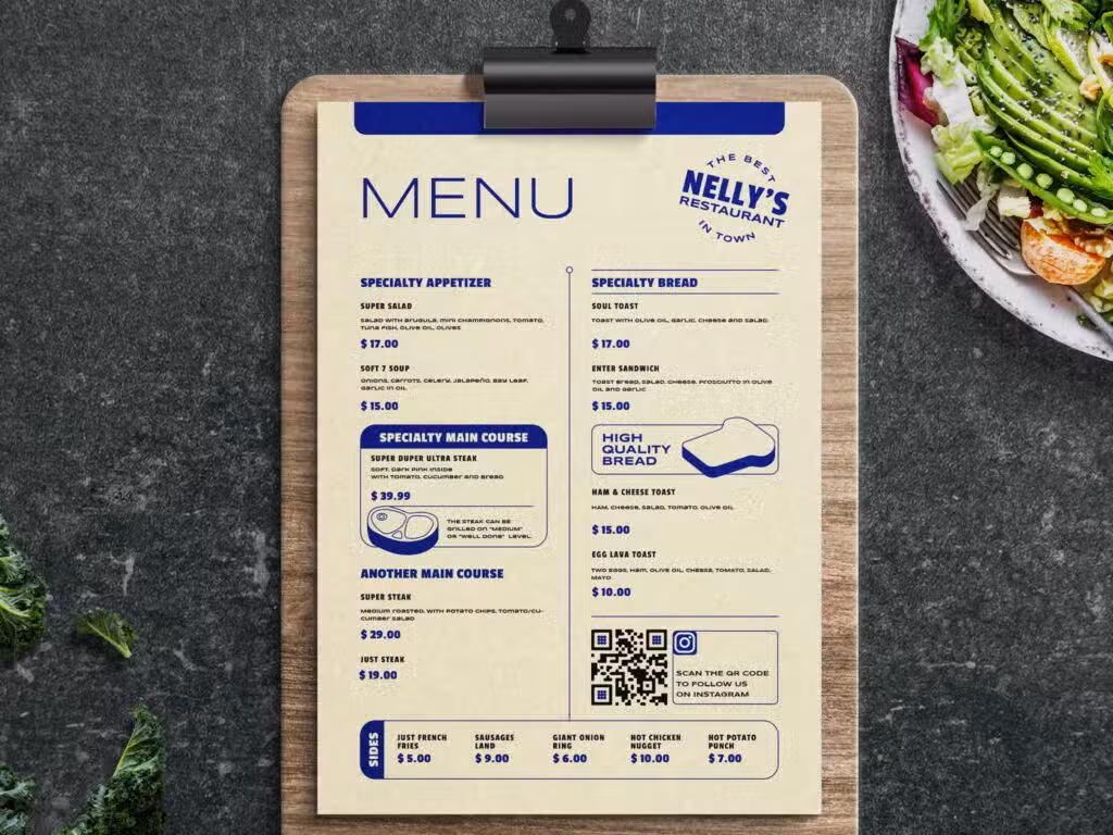 Código QR PDF para menús digitales en restaurantes y cafeterías
