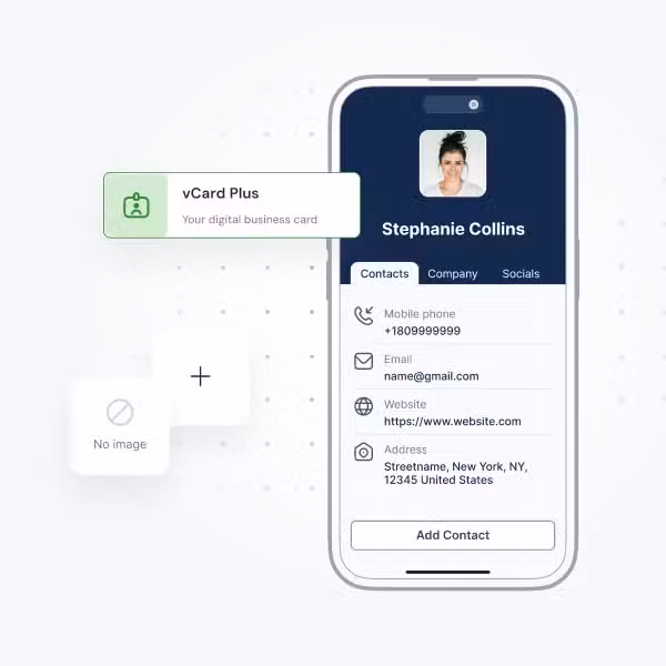 QR Code Type vCard Plus QR code