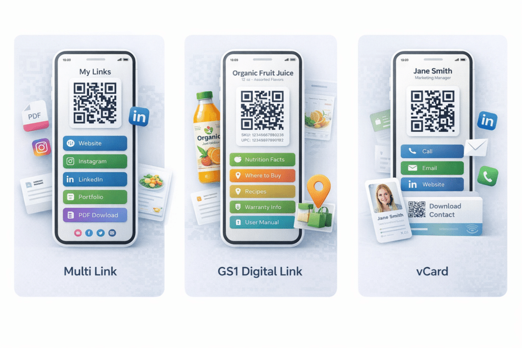 Types of QR code landing pages