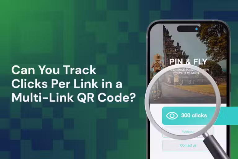 a magnifying glass over a cell phone that says 300 clicks and someone traveling