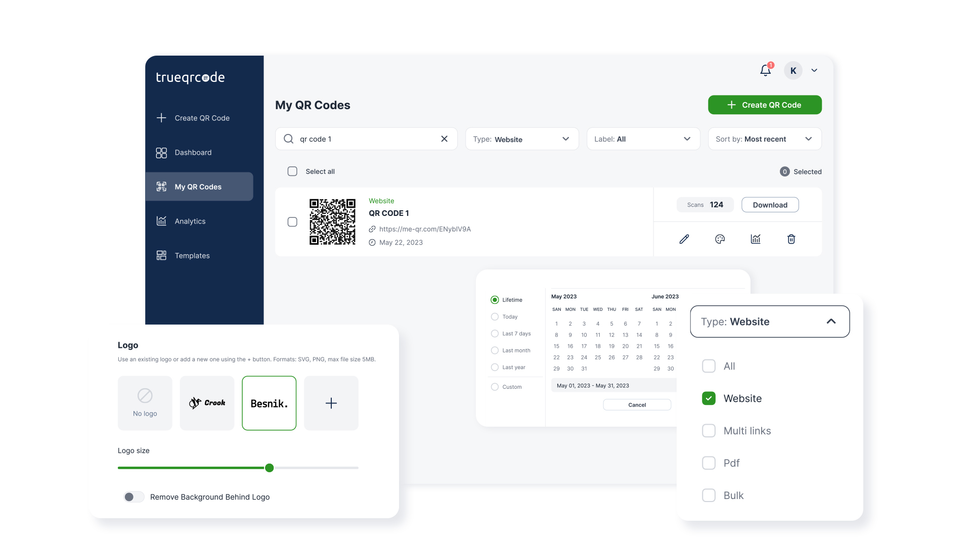 how to edit a qr code - dashboard