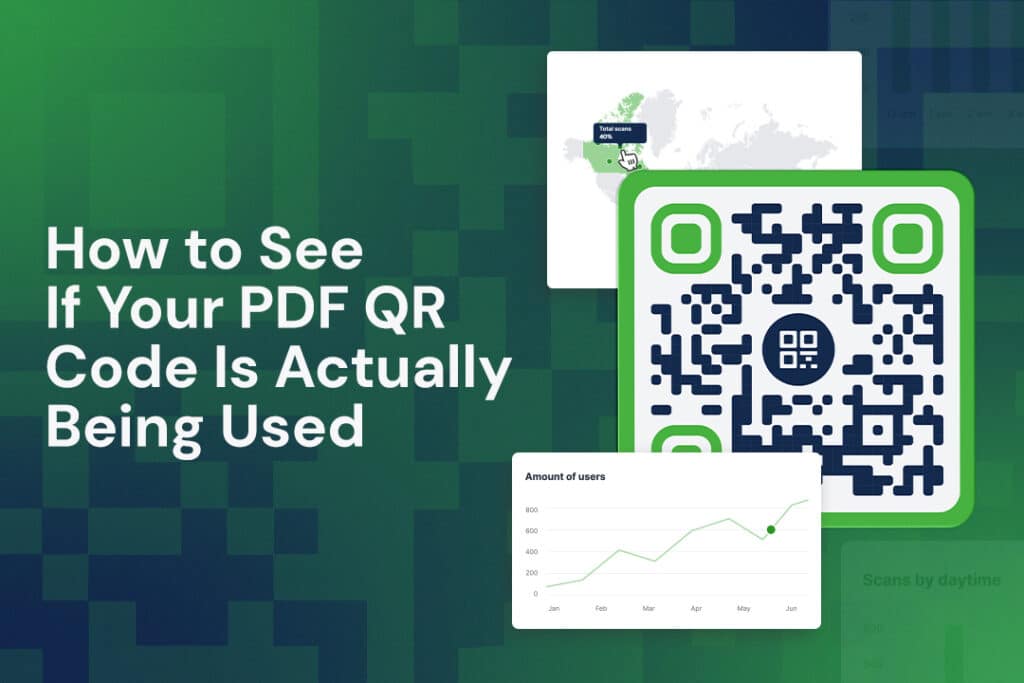 a blue and green thumbnail asking, "How to see if your PDF QR code is actually being used"
