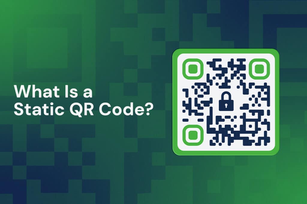What Is a Static QR Code? thumbnail that is green and blue